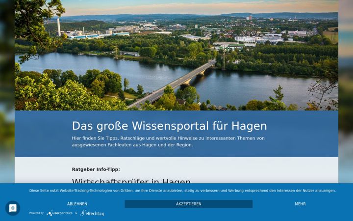 Screenshot of hagen-ratgeber.de