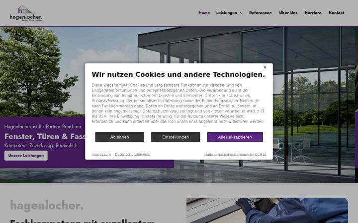 Screenshot of hagenlocher-fenster.de
