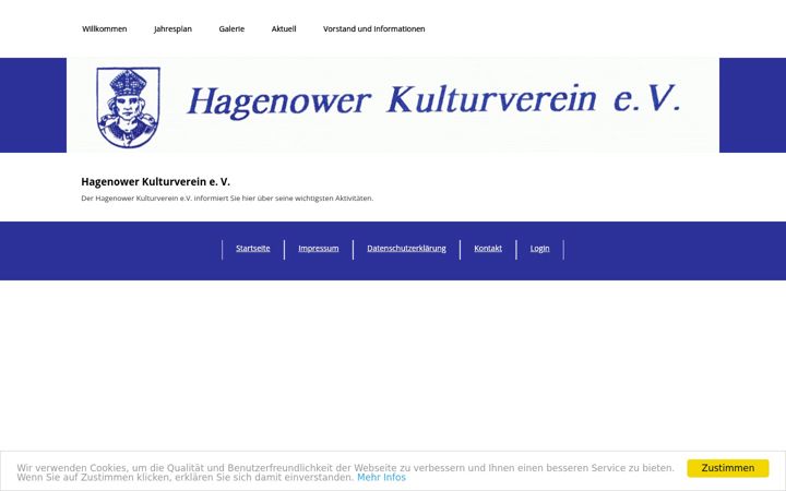 Screenshot of hagenower-kulturverein.de