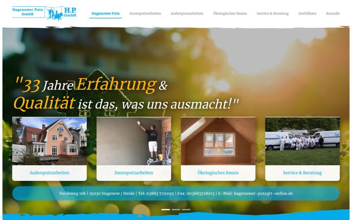 Screenshot of hagenower-putz-gmbh.de