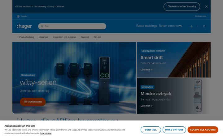 Screenshot of hager.se
