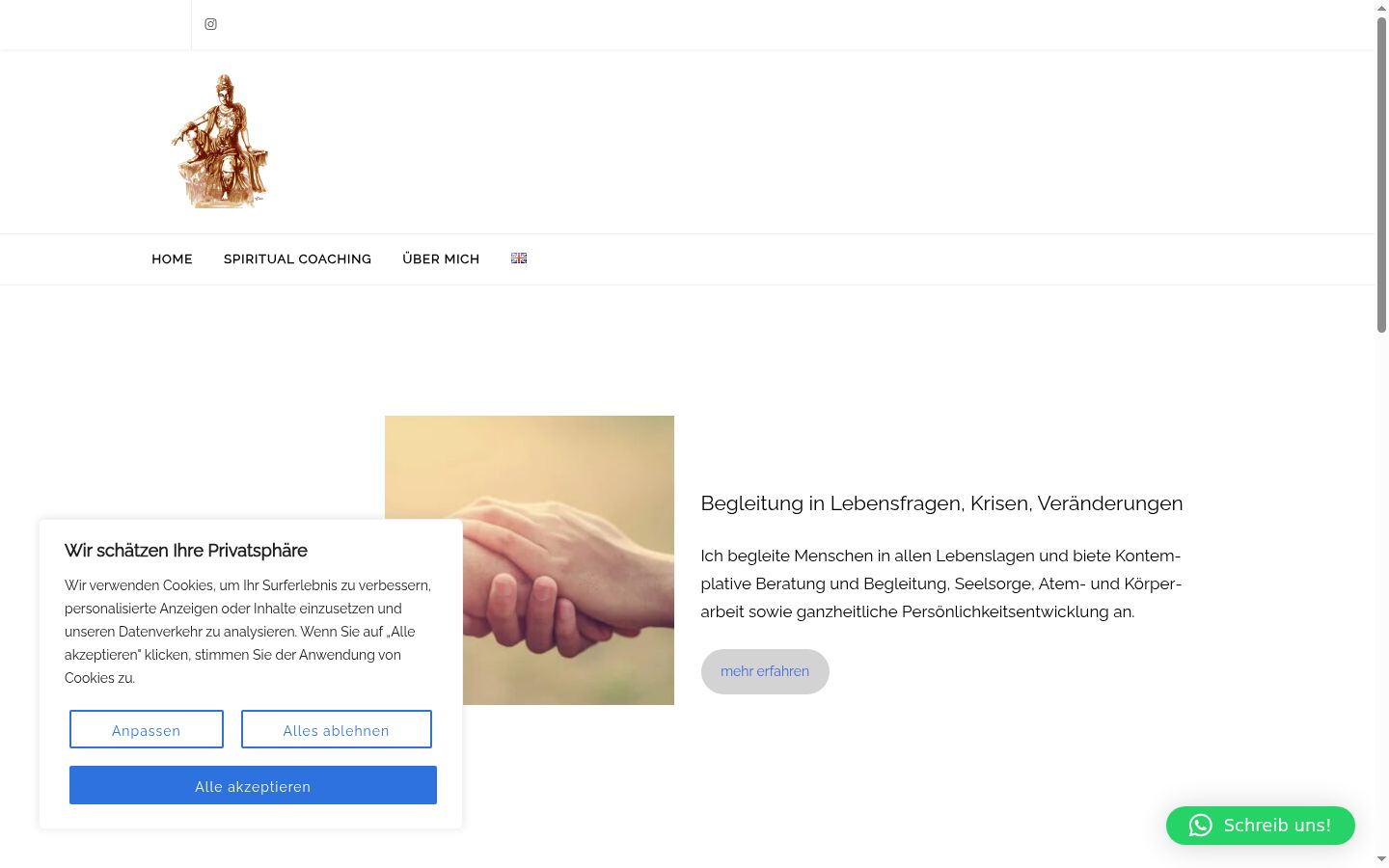 Screenshot del banner di consenso mostrato prima di qualsiasi interazione