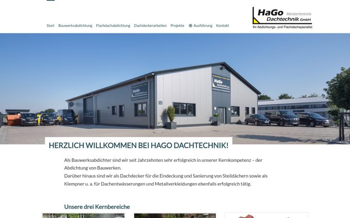 Screenshot of hago-dachtechnik.de
