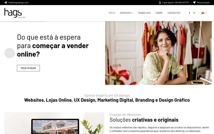 Screenshot of hagsdesign.com
