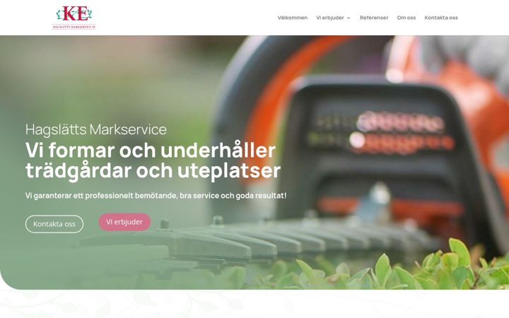 Screenshot of hagslattsmark.se