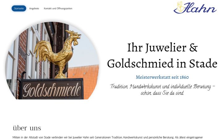 Screenshot of hahn-juwelier.de