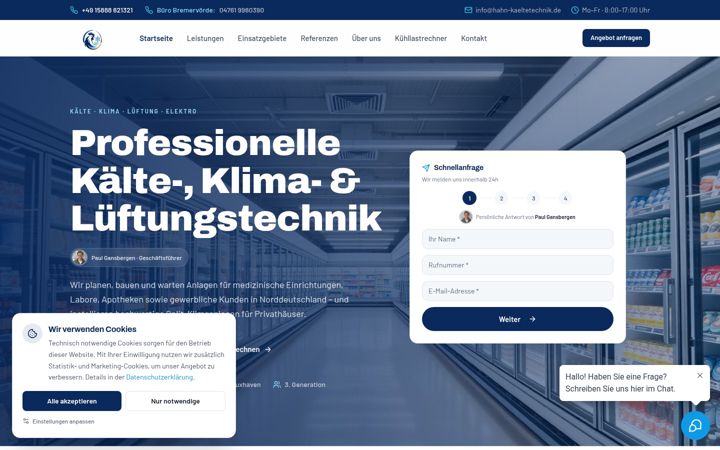 Screenshot of hahn-kaeltetechnik.de