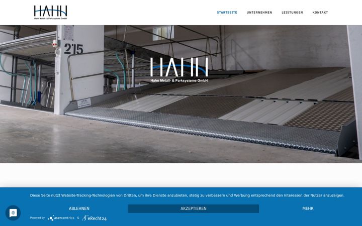 Screenshot of hahn-parksysteme-metallbau.de