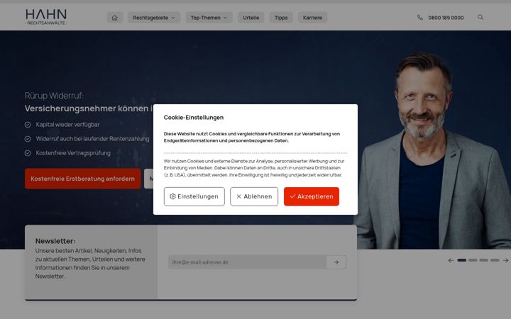Screenshot of hahn-rechtsanwaelte.de