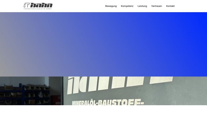 Screenshot of hahn-transportlogistik.com