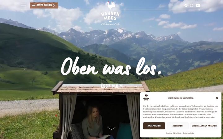 Screenshot of hahnenmoos.ch