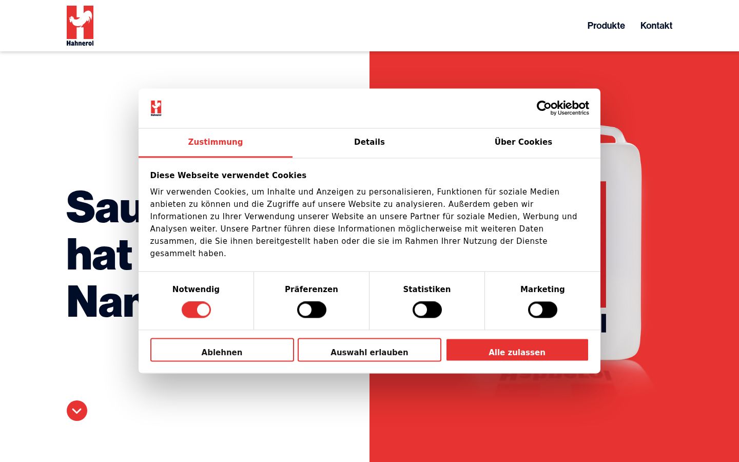 Capture d'écran de la bannière de consentement affichée avant toute interaction