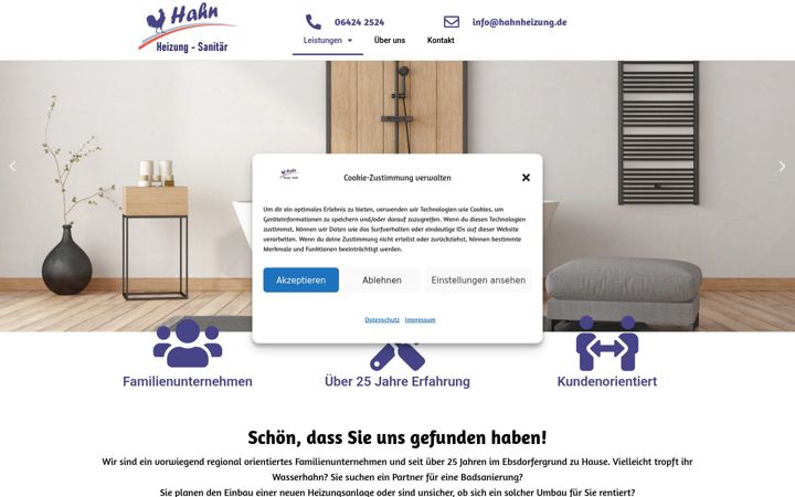 Screenshot of hahnheizung.de