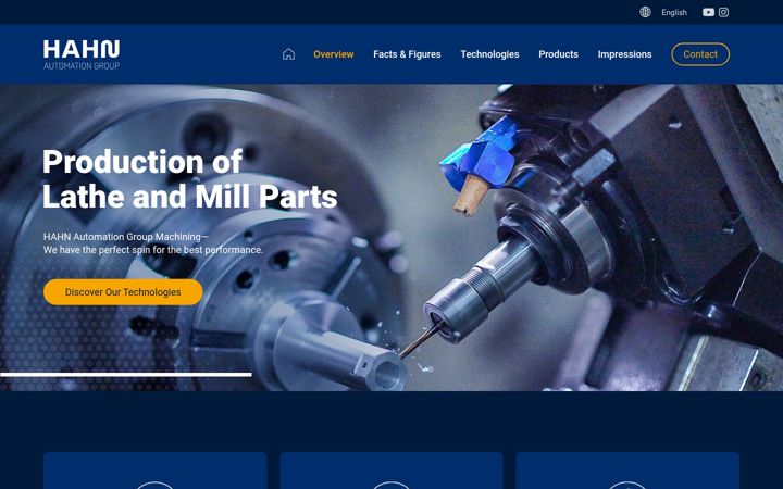 Screenshot of hahnmachining.com
