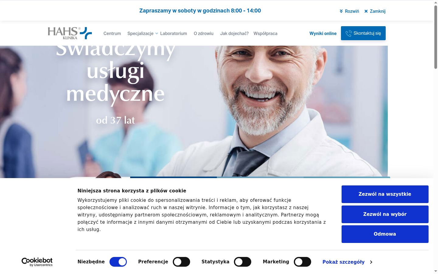 Screenshot del banner di consenso mostrato prima di qualsiasi interazione