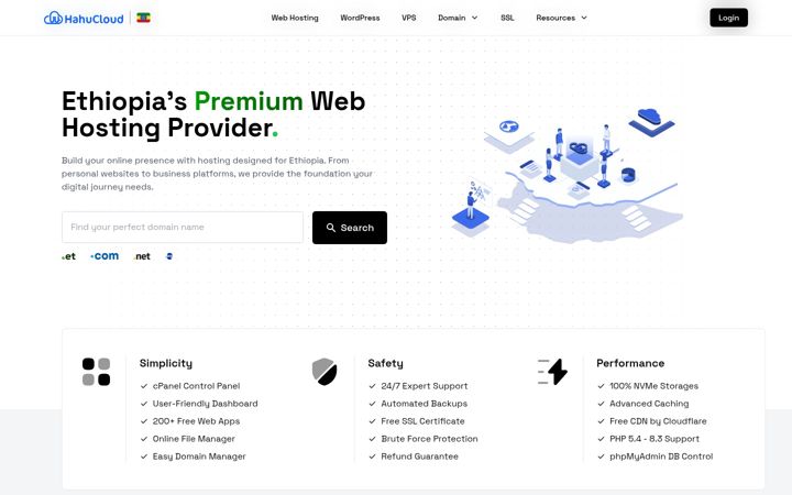 Screenshot of hahucloud.com