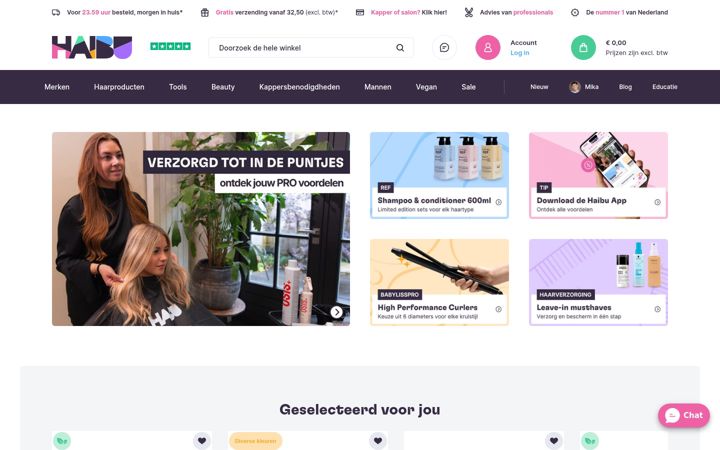 Screenshot of haibu.nl