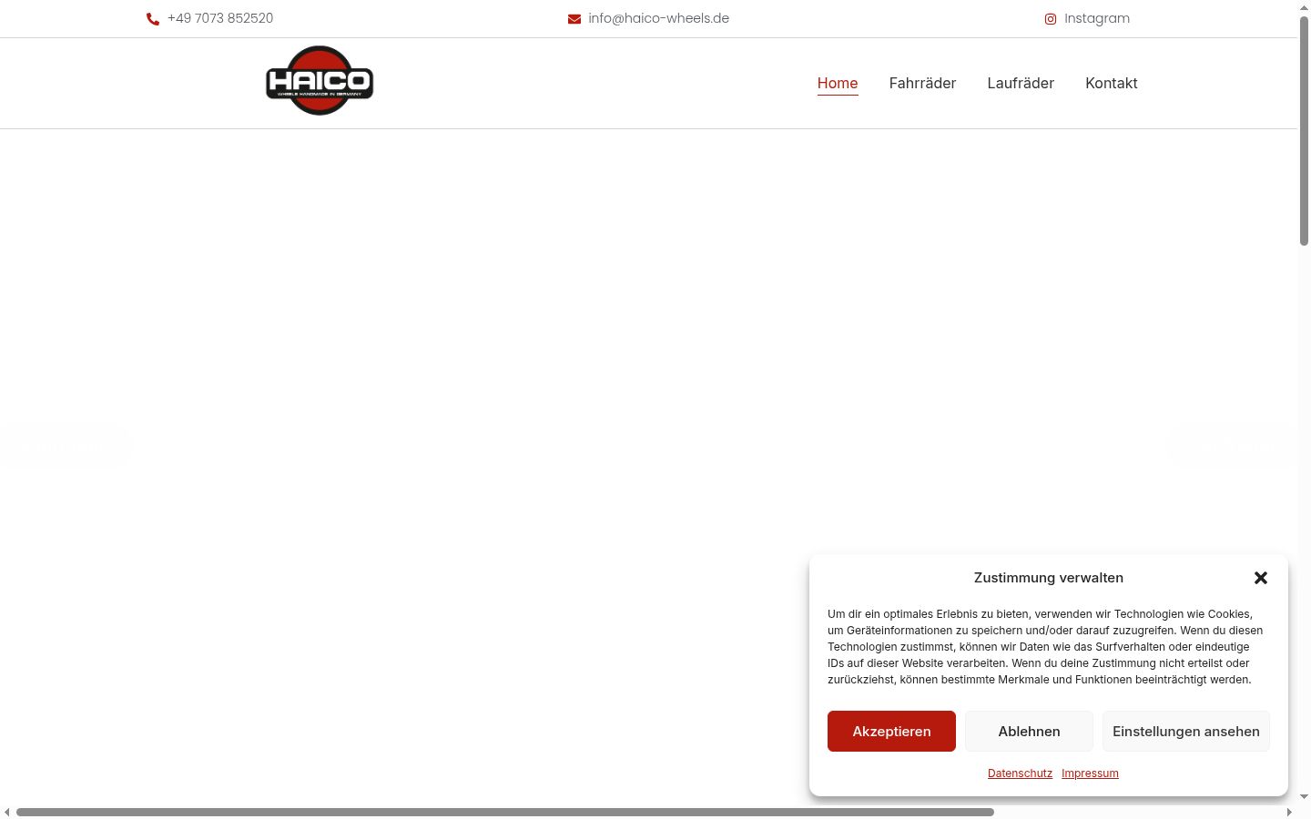 Screenshot van de toestemmingsbanner zoals getoond vóór enige interactie