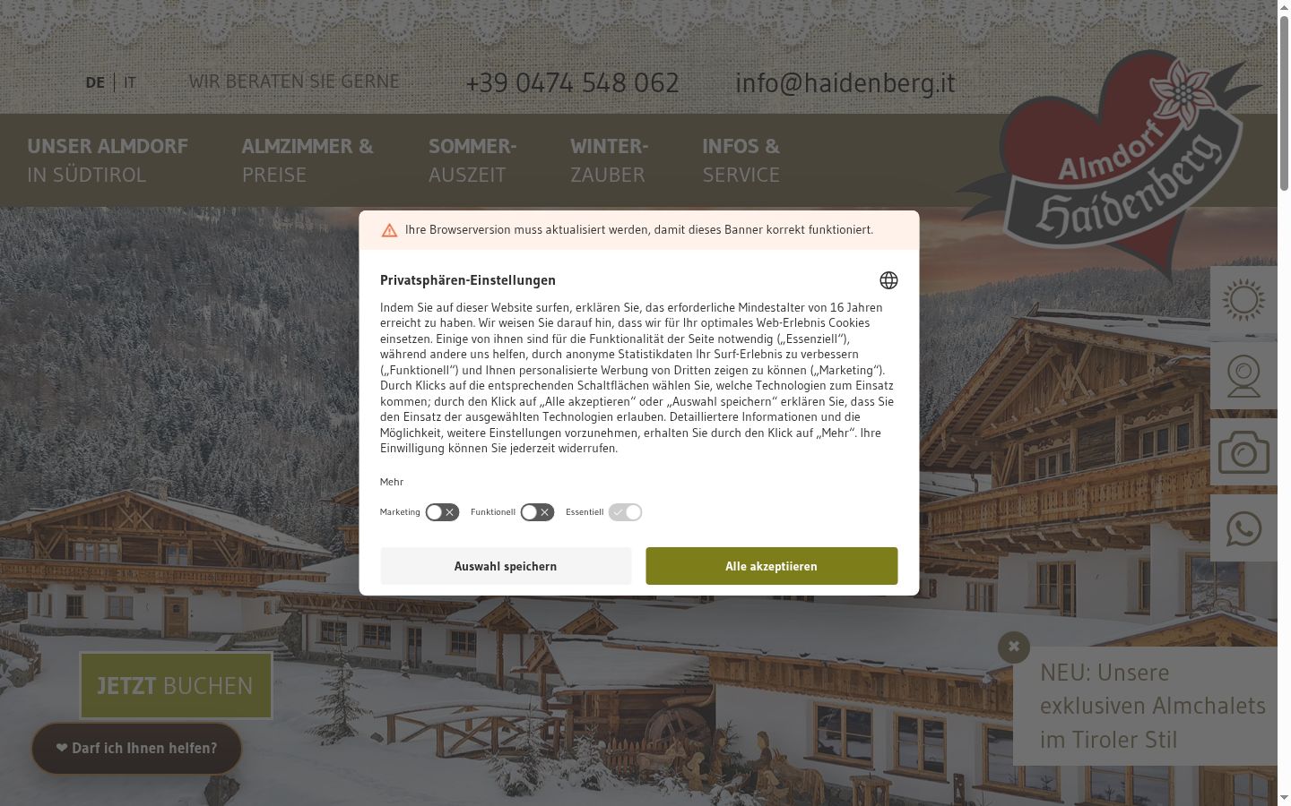 Kuvakaappaus suostumusbannerista, joka näytettiin ennen mitään vuorovaikutusta