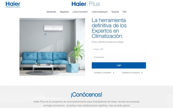 Screenshot of haierplus.es