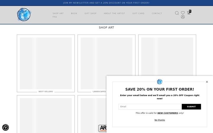 Screenshot of haihausart.com