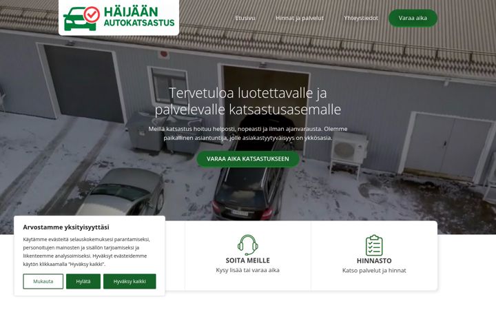 Screenshot of haijaanautokatsastus.fi