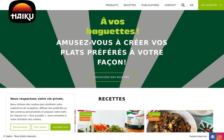 Screenshot of haikucuisine.com