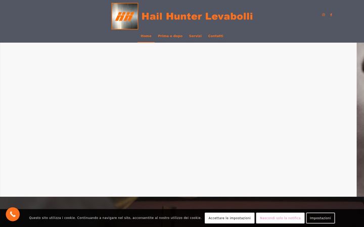 Screenshot of hailhunterlevabolli.com