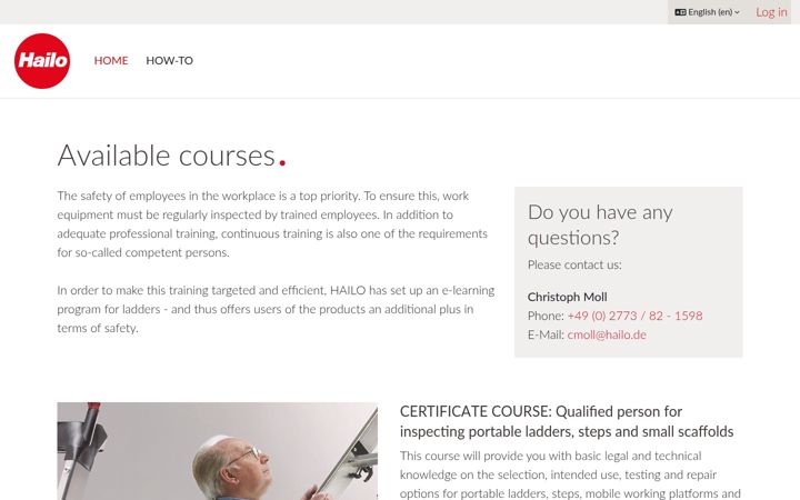 Screenshot von hailo-elearning.de