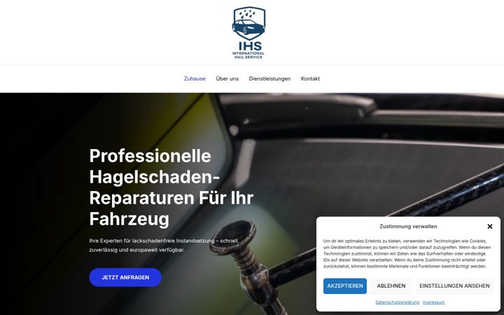 Screenshot of hailservice.de