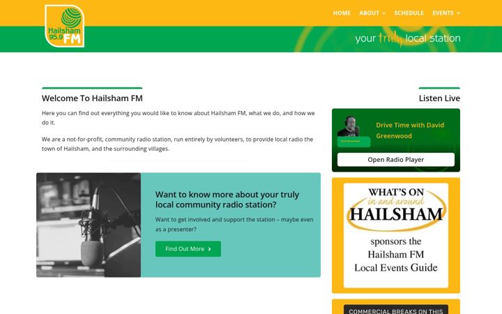 Screenshot of hailshamfm.com