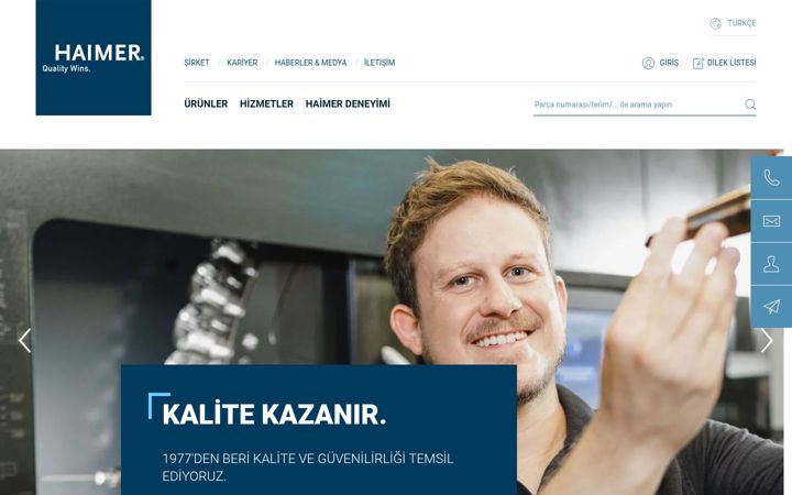 Screenshot of haimer.com.tr