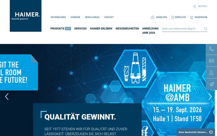 Screenshot of haimer.com
