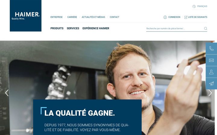 Screenshot of haimer.fr