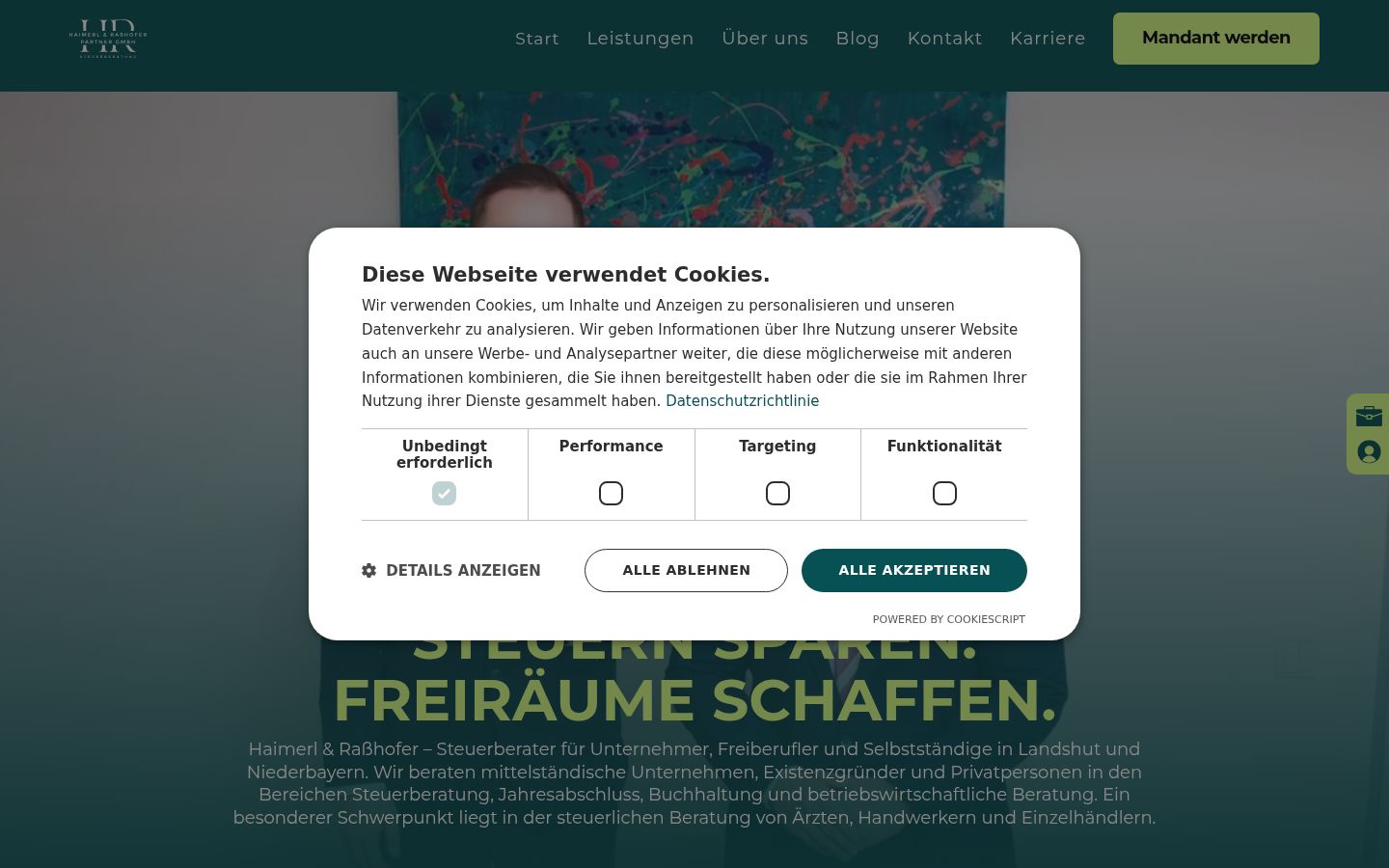 Sutikimo reklamjuostės, rodytos prieš bet kokią sąveiką, ekrano kopija