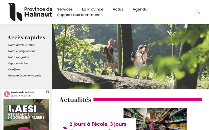 Screenshot di hainaut.be