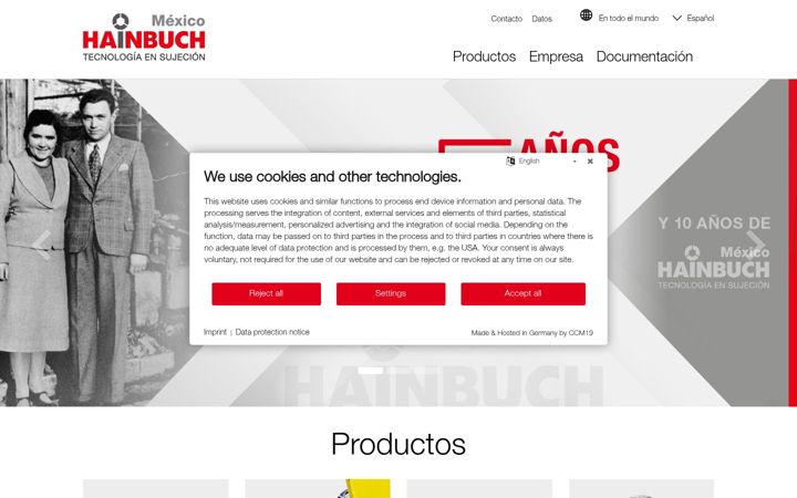 Screenshot of hainbuch.es