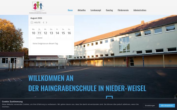 Screenshot of haingrabenschule.de