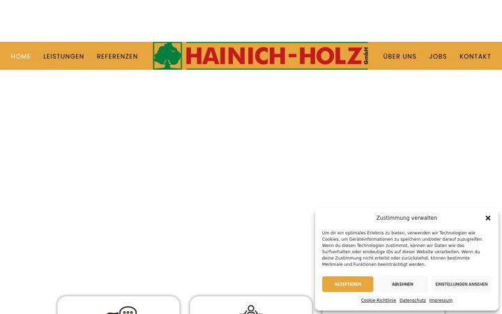 Screenshot of hainich-holz.de