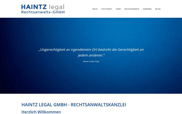 Screenshot of haintz-legal.de