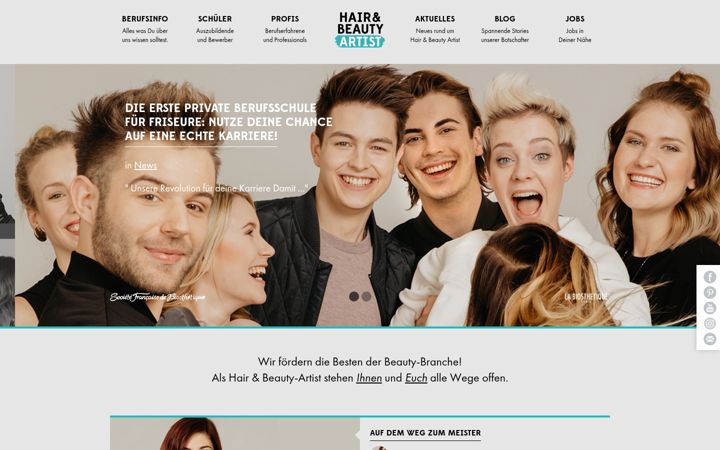 Screenshot of hair-and-beauty-artist.de