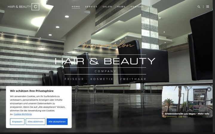Skjermbilde av hair-and-beauty-company.com
