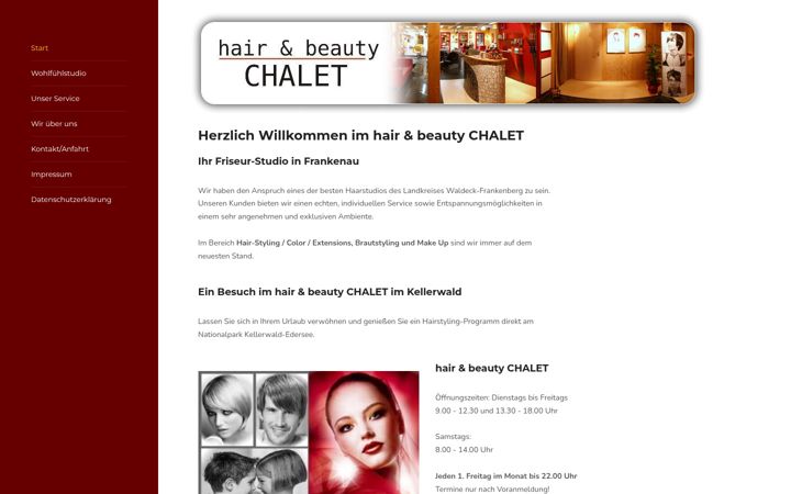 Screenshot of hair-beauty-chalet.de