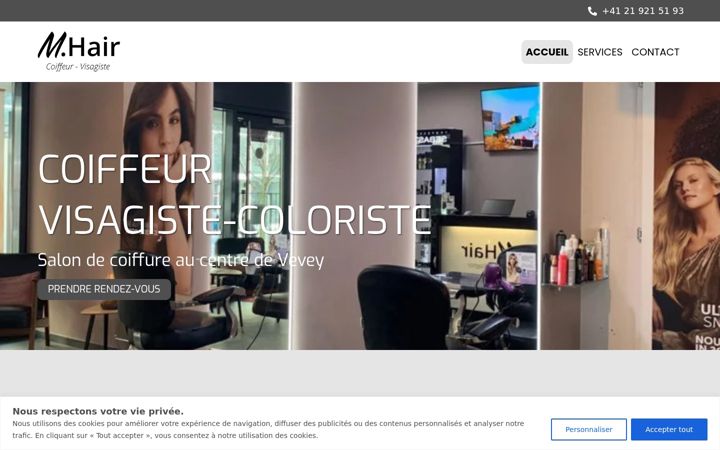 Screenshot of hair-coiffure.ch