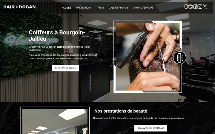 Screenshot of hair-dogan.fr
