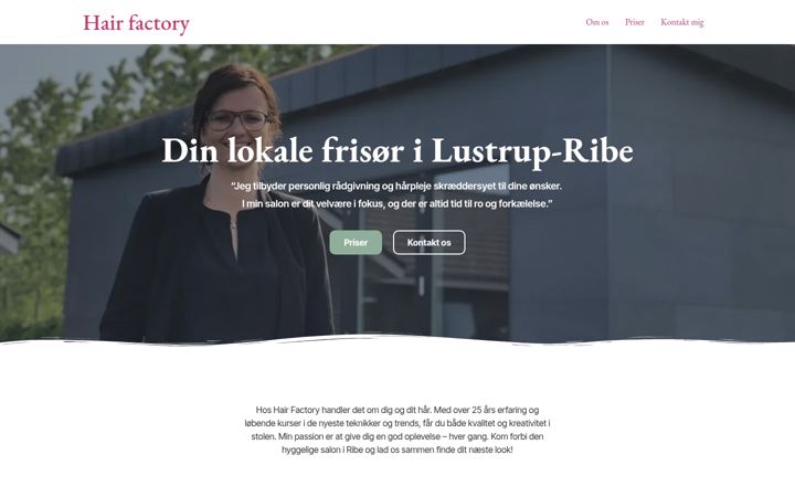 Screenshot of hair-factory.dk