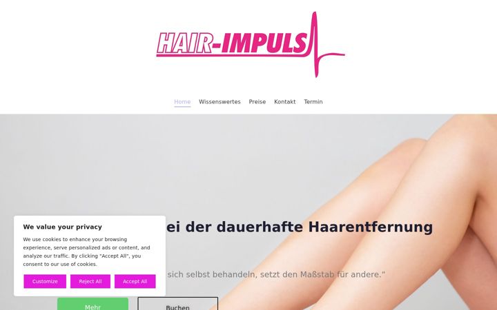 Screenshot of hair-impuls.de