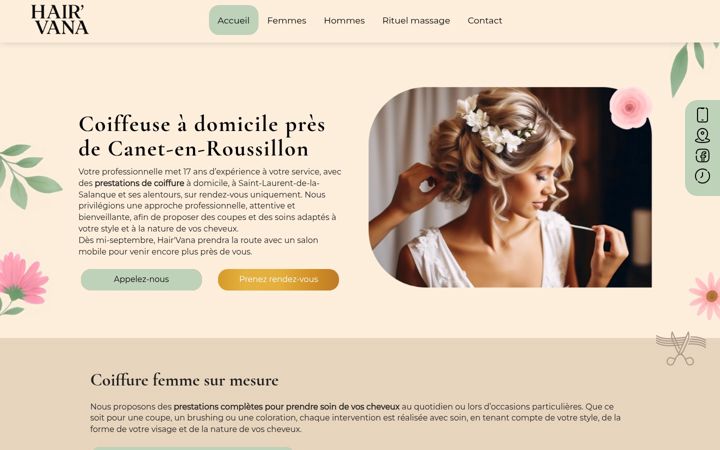Screenshot of hair-vana.fr