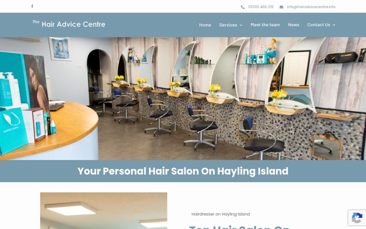 Screenshot of hairadvicehayling.co.uk