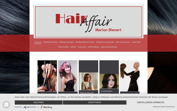 Screenshot of hairaffair-varel.de
